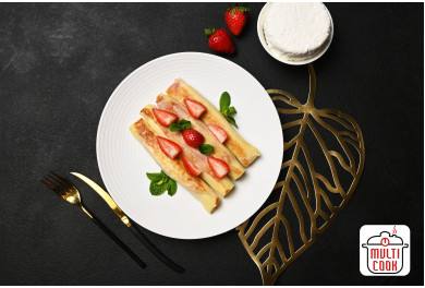 Cheese & Strawberry Crepes