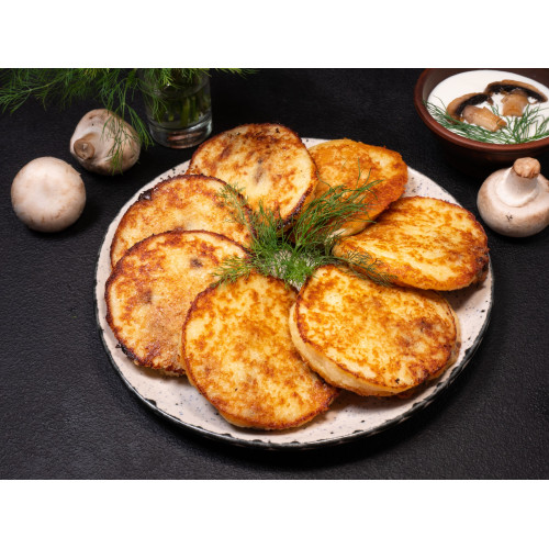 Mushroom potato fritters (Deruny) – Zrazy / Deruny